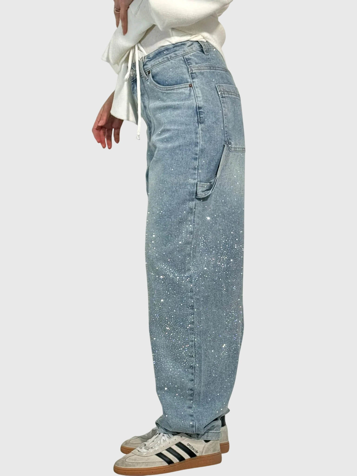 Jeans de Mezclilla con Pedrería para Mujer
