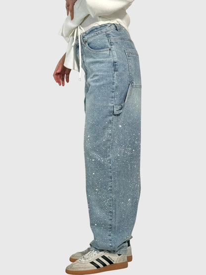 Jeans de Mezclilla con Pedrería para Mujer