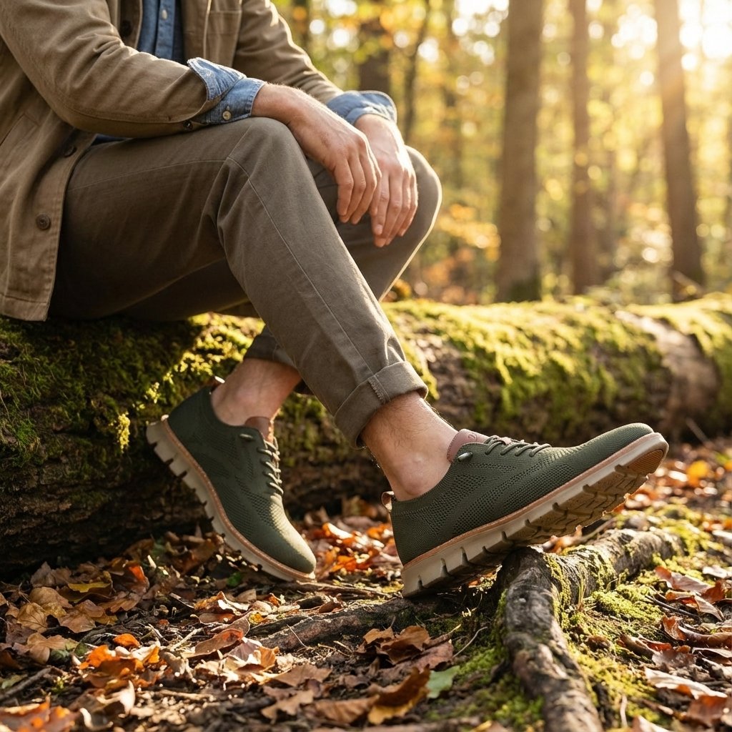 Zapatillas Casuales Ligeras de Malla con Cordones para Hombre
