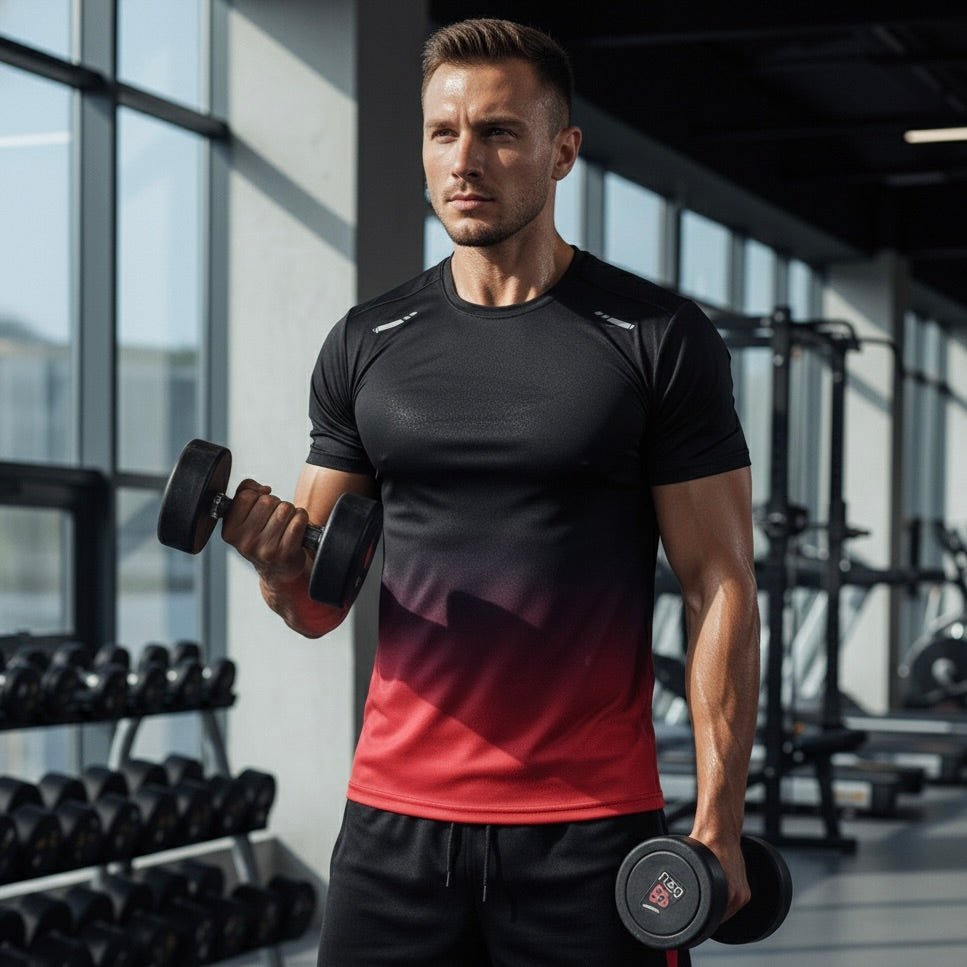 Conjunto deportivo para hombre de polera y shorts transpirables