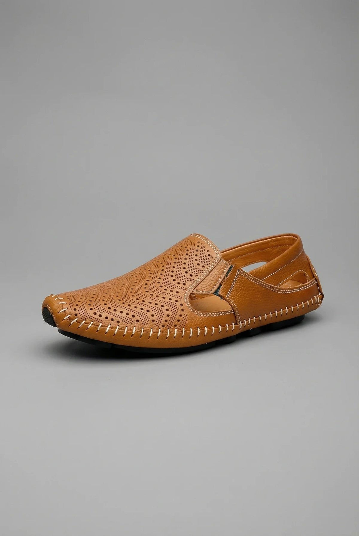 Mocasines de verano perforados y transpirables sin cordones para hombre