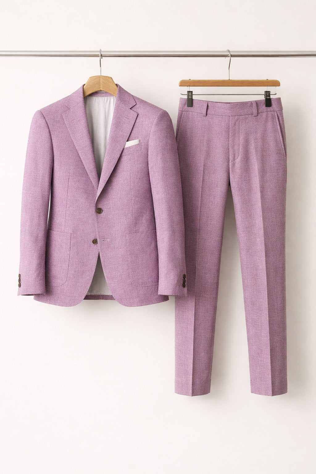 Traje Formal de Dos Piezas Slim Fit para Hombre en Azul Grisáceo