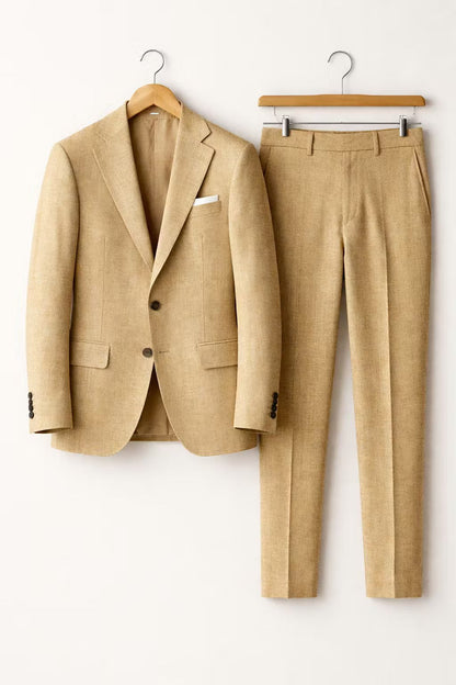 Traje Formal de Dos Piezas Slim Fit para Hombre en Azul Grisáceo