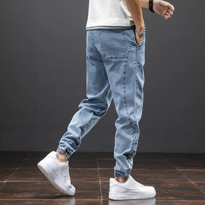 Pantalón Jogger de Mezclilla Elasticada con Pretina Ajustable para Hombre