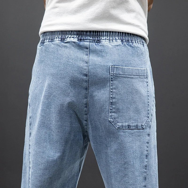 Pantalón Jogger de Mezclilla Elasticada con Pretina Ajustable para Hombre