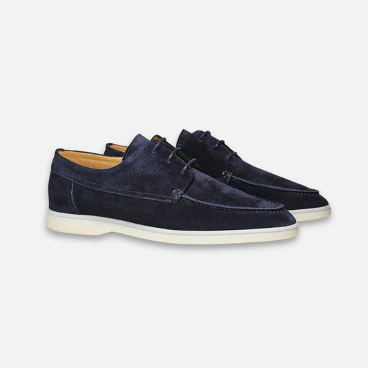 Zapatos híbridos mocasín derby con cordones de gamuza para hombre