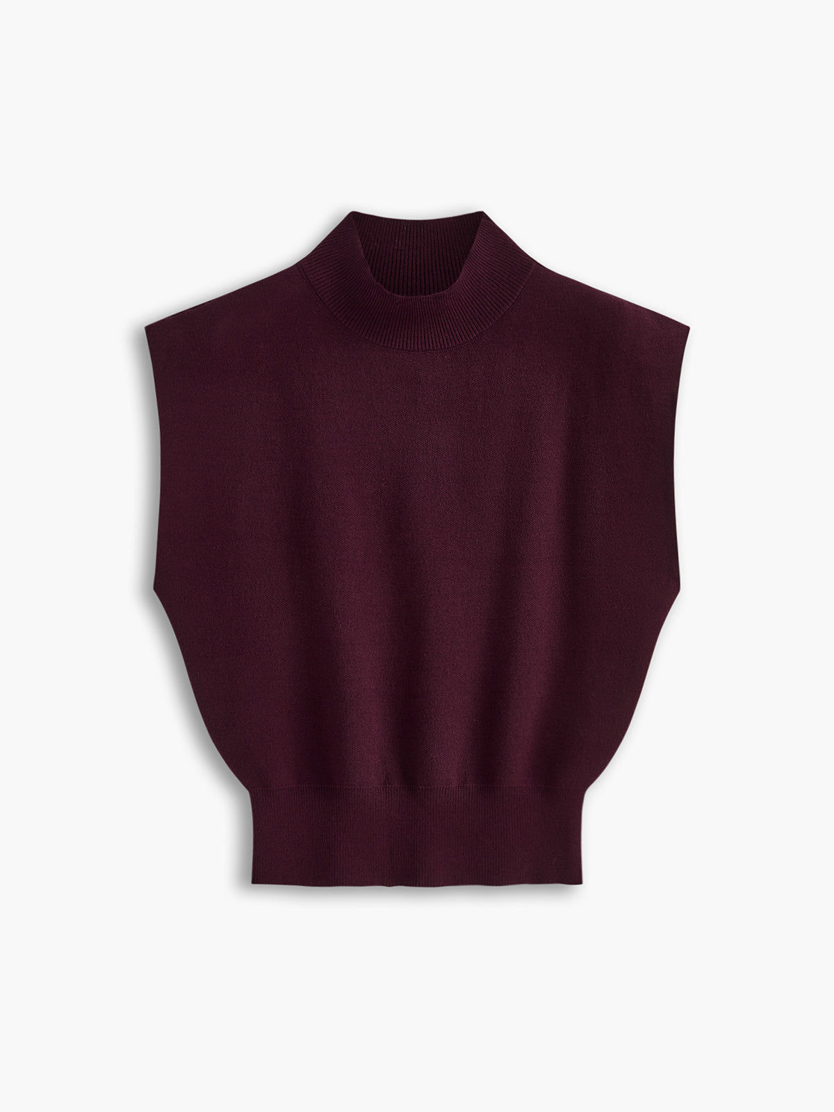 Top casual de manga corta con cuello semi alto para mujer