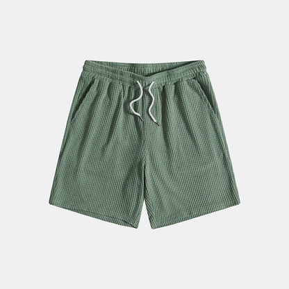 Conjunto casual de dos piezas con camisa de manga corta y shorts para hombre