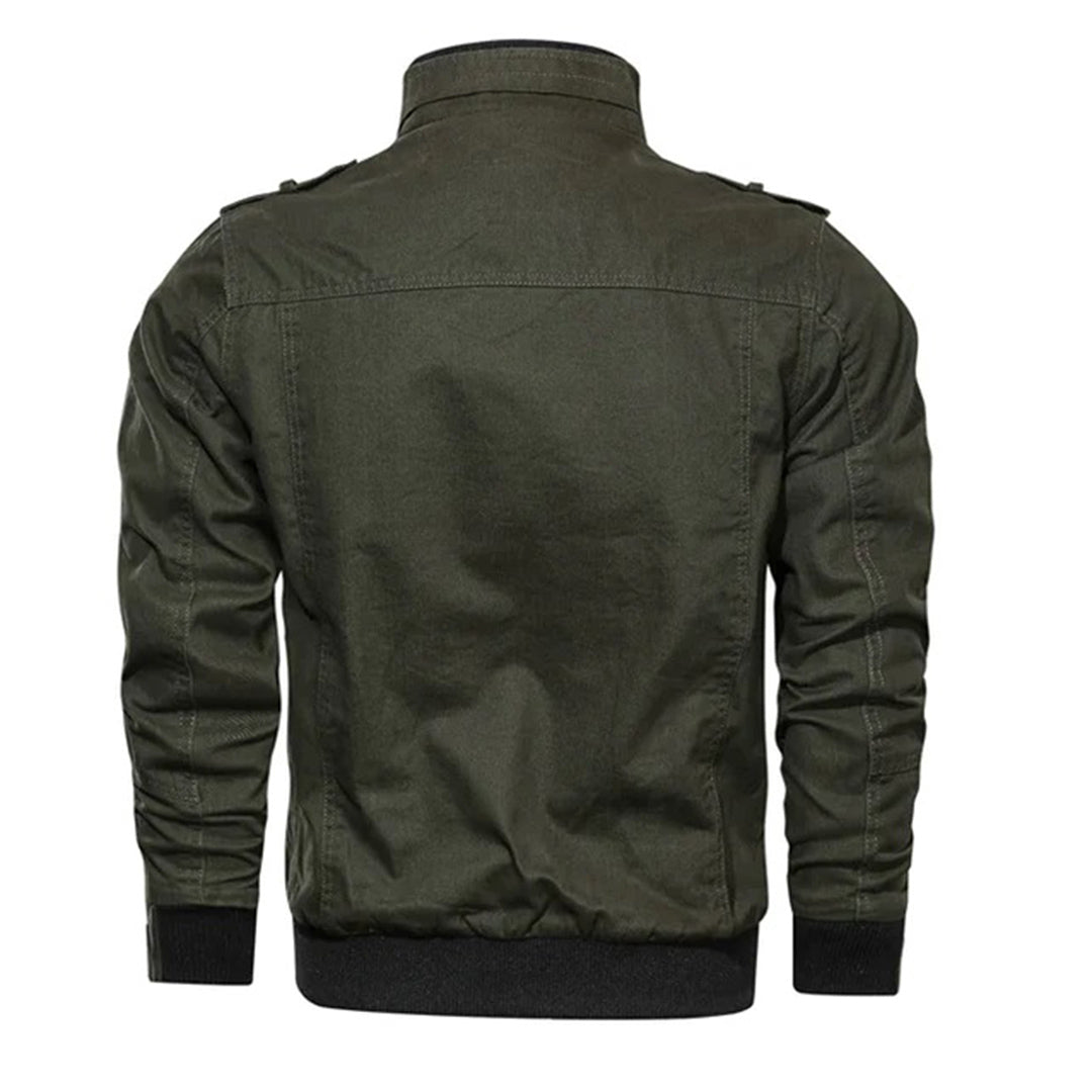 Chaqueta bomber casual con cierre para hombre
