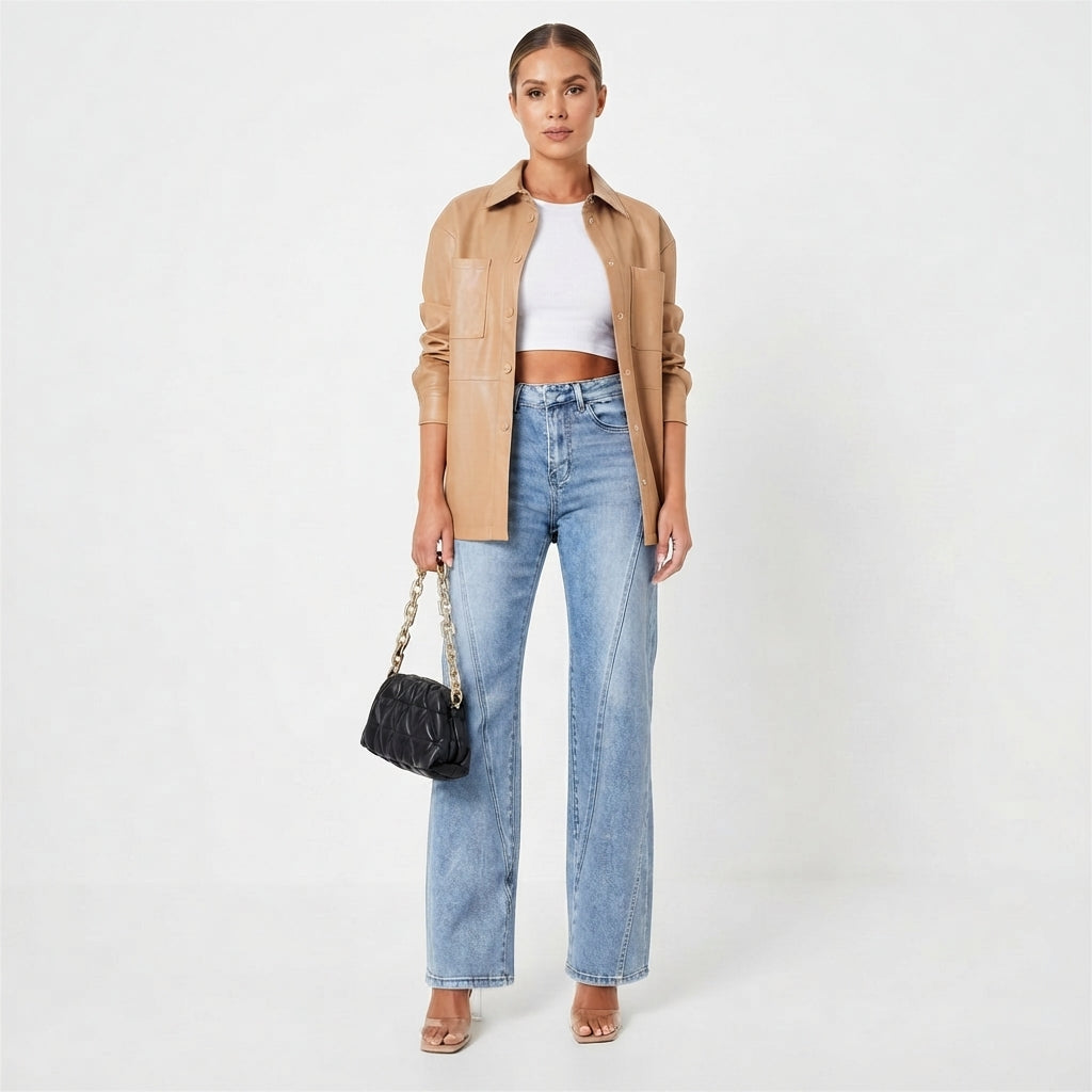 Jeans Clásicos de Pierna Recta para Mujer