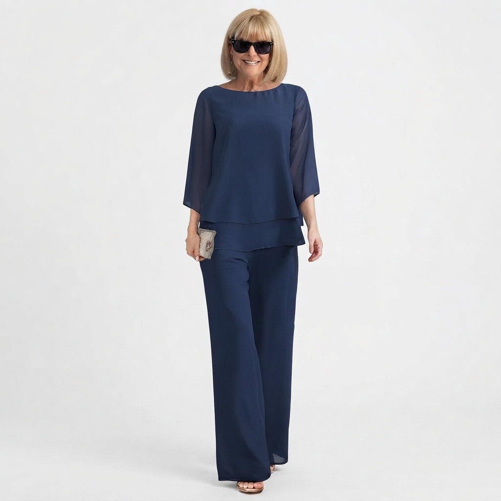 Conjunto de dos piezas de verano con pantalón para mujer