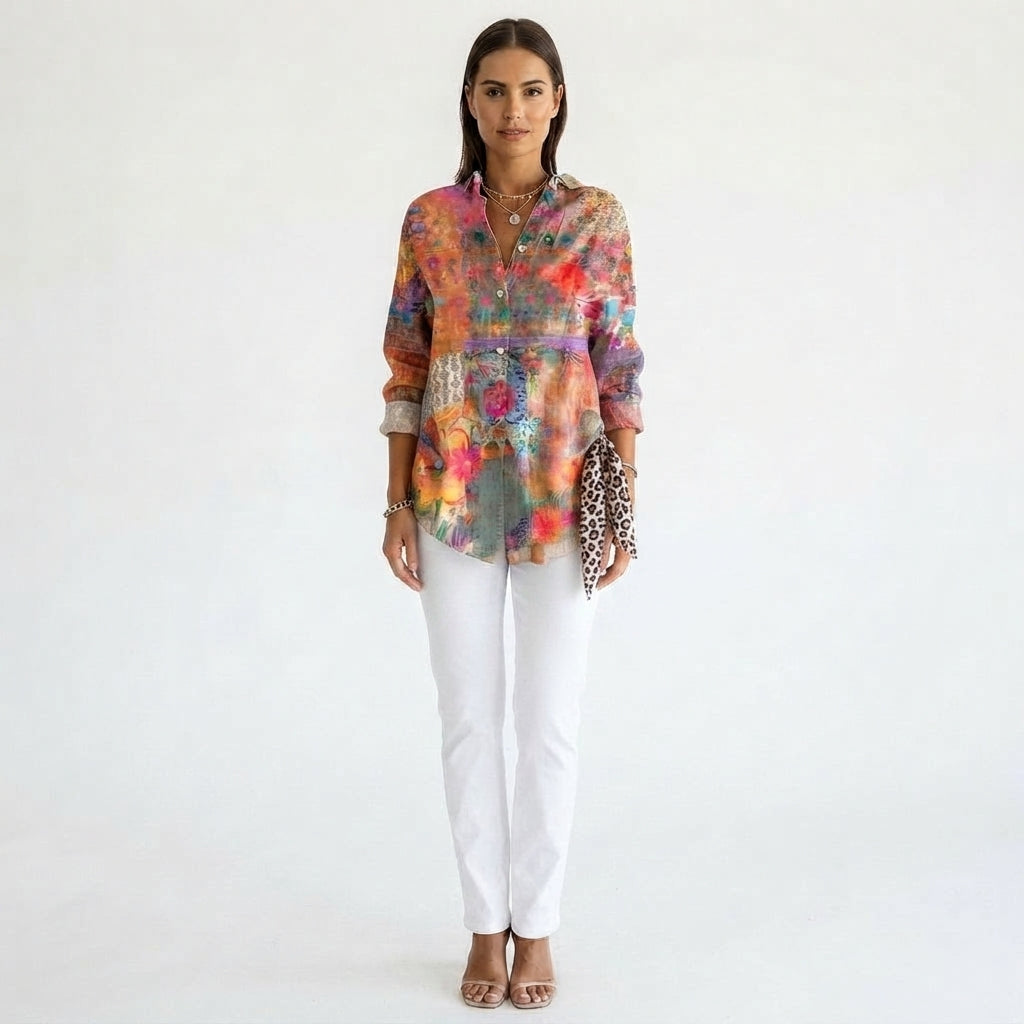 Blusa casual retro de verano para mujer