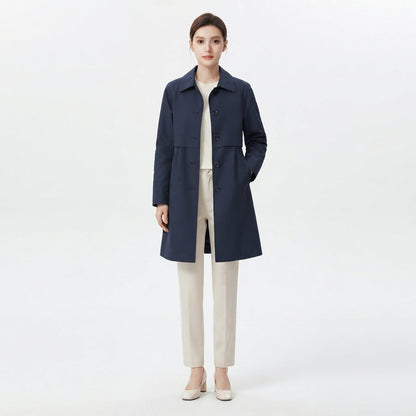 Trench Clásico Abotonado para Mujer