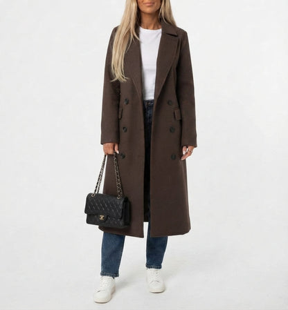 Trench largo clásico para mujer