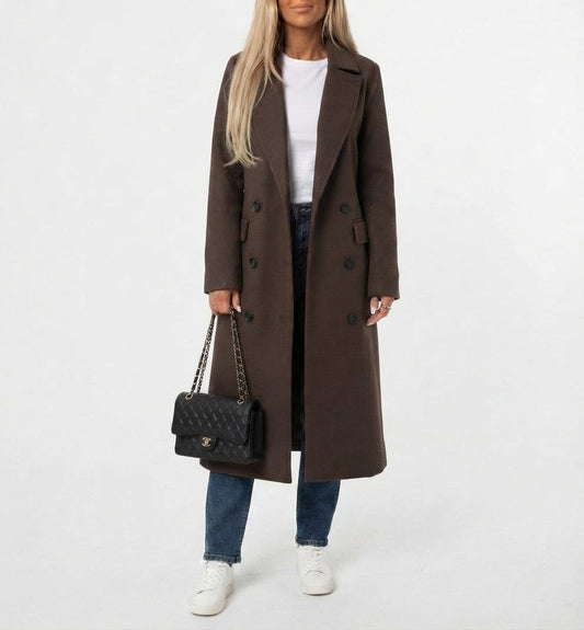 Trench largo clásico para mujer