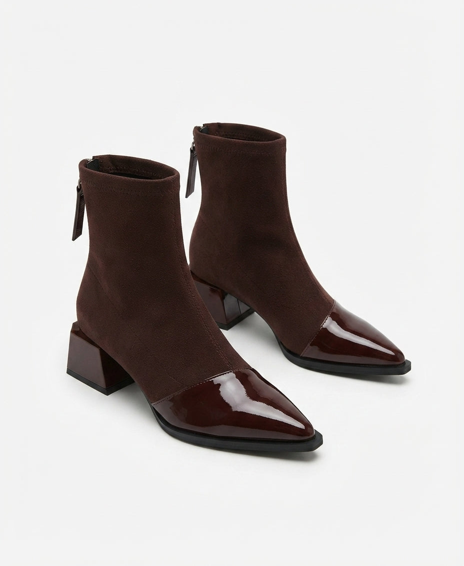 Botines de Invierno con Tacón Grueso para Mujer