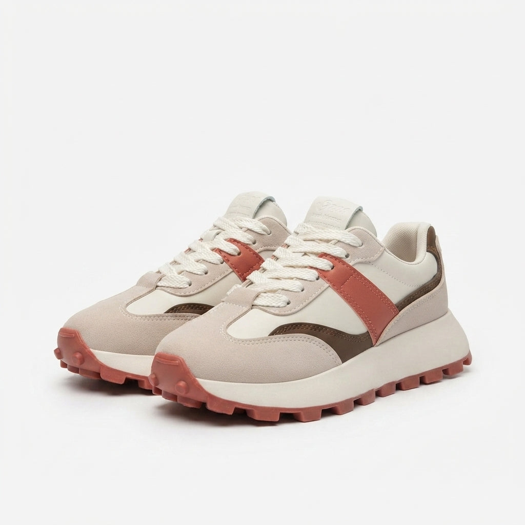 Zapatillas con Plataforma Chunky y Cordones para Mujer